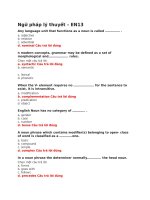 Ngữ pháp lý thuyết EN13 023