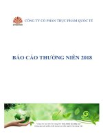 CÔNG TY CỔ PHẦN THỰC PHẨM QUỐC TẾ BÁO CÁO THƯỜNG NIÊN 2018