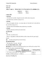 Tải Giáo án Hóa học 8 bài 31: Tính chất - Ứng dụng của hiđro (Tiết 1) - Giáo án điện tử Hóa học 8