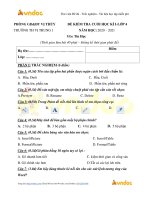 Tải về Đề thi học kì 1 lớp 4 môn Tin học trường Tiểu học Vị Trung 1,