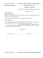 Tải Đề thi KSCL đội tuyển HSG Ngữ văn 12 năm 2018 - 2019 trường Yên Lạc 2 - Vĩnh Phúc - Đề thi HSG Ngữ văn 12 có đáp án