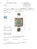 Tải Đề thi học kỳ 1 môn tiếng Anh lớp 4 trường Tiểu học Nguyễn Huệ năm học 2015 - 2016 có đáp án - Đề thi cuối học kỳ 1 môn tiếng Anh lớp 4 MỚI NHẤT có ĐÁP ÁN