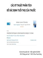 Các phương pháp xác định tuổi thọ, hạn dùng của thuốc