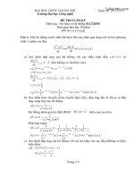 Đề thi cuối học kỳ I năm học 2017-2018 môn Tín hiệu và hệ thống - ĐH Công nghệ