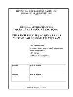 thực trạng quản lý nhà nước về lao động nữ tại việt nam