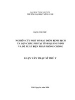 Nghiên cứu một số đặc điểm bệnh dịch tả lợn châu phi tại tỉnh quảng ninh và đề xuất biện pháp phòng chống 
