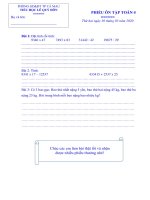 Phiếu ôn tập lớp 4 tuần 7 Bài tập toán và tiếng việt » Tài liệu miễn phí cho Giáo viên, học sinh.