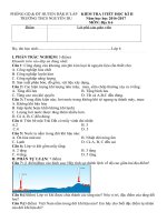 Đề Kiểm tra địa lí 6- 1 tiết- kì 2 - Trường THCS Nguyễn Du