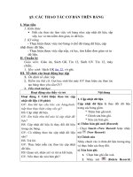 Tải Giáo án môn Tin học lớp 12 bài 11 - Các thao tác cơ bản trên bảng