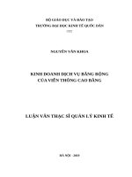 Luận văn thạc sỹ - Kinh doanh dịch vụ băng rộng của Viễn thông Cao Bằng