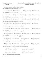 Đề cương ôn tập học kì 1 môn Toán lớp 11 năm 2020 - 2021 THPT Phú Bài | Toán học, Lớp 11 - Ôn Luyện