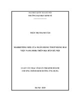 Marketing mix của ngân hàng TMCP hàng hải việt nam trên địa bàn hà nội 