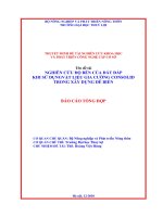 Nghiên cứu độ bền của đất đắp khi sử dụng vật liệu gia cường consolid trong xây dựng đê biển 