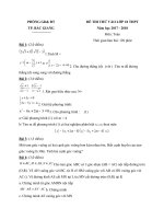 Tải Đề thi thử vào lớp 10 môn Toán Sở GD&ĐT Bắc Giang năm học 2017 - 2018 - Đề thi thử vào lớp 10 môn Toán có đáp án