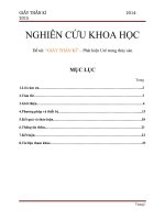 BÁO cáo NGHIÊN cứu KHOA học kĩ THUẬT đề tài “GIẤY THẦN kì” – phát hiện urê trong thủy sản 