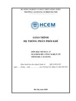 GIÁO TRÌNH   hệ thống phân phối khí