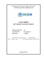 GIÁO TRÌNH   kỹ thuật lái xe