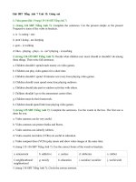 Tải Giải sách bài tập tiếng Anh lớp 7 Unit 15: Going out - Giải SBT tiếng Anh lớp 7