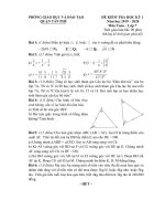Đề thi học kì 1 môn Toán 7 Phòng GD&ĐT Quận Tân Phú năm học 2019 2020