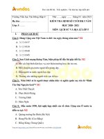 Tải về Đề thi học kì 1 lớp 5 môn Lịch sử và Địa lý trường Tiểu học Tân