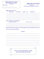 Phiếu Bài tập khối 4 tuần 4 trong khi ở nhà phòng dịch » Tài liệu miễn phí cho Giáo viên, học sinh.