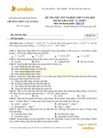 Tải Đề thi thử THPT quốc gia 2020 môn Vật lý trường THPT Vạn Tường, Quảng Ngãi - Đề thi thử THPT Quốc gia môn Lý