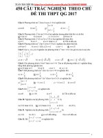 450 câu TRẮC NGHIỆM  THEO CHỦ đề THI THPT QG 2017 