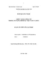 Chức năng công tố trong tố tụng hình sự việt nam và đức 