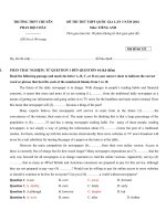 Tải Đề thi thử THPT Quốc gia môn Tiếng Anh năm 2016 trường THPT Chuyên Phan Bội Châu, Nghệ An (Lần 3) - Đề thi thử Đại học môn Tiếng Anh có đáp án