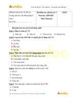 Tải về Đề thi học kì 1 lớp 5 môn Khoa học trường Tiểu học Tân Đông