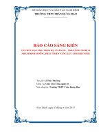 Sáng kiến kinh nghiệm, SKKN - Tổ chức dạy học theo dự án bài 56 – SGK Công nghệ 10 nhằm định hướng phát triển năng lực cho học sinh