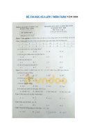 Tải Đề thi học kì 2 lớp 7 môn Toán Phòng GD&ĐT huyện Trực Ninh, Nam Định năm 2019 - 2020 - Đề thi Toán lớp 7 học kì 2 năm 2020