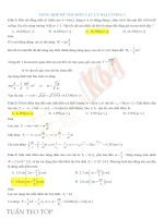 TH trắc nghiệm VLDC1 - Giải chi tiết