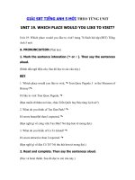 Tải Giải bài tập SBT Tiếng Anh lớp 5 Unit 19: Which place would you like to visit? - Lời giải sách bài tập Tiếng Anh lớp 5 Unit 19