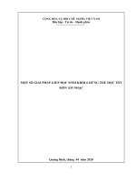 Sáng kiến kinh nghiệm, SKKN - Một số giải pháp giúp học sinh khối 6 hứng thú học tốt môn Âm nhạc ở Trường THCS