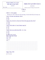 Phiếu ôn tập khối 3 tuần 7 - Bài tập Toán, bài tập tiếng việt, đạo đức » Tài liệu miễn phí cho Giáo viên, học sinh.