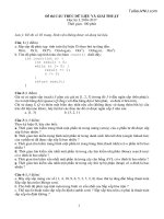 Đề thi hết môn học kỳ I năm học 2016-2017 môn Cấu trúc dữ liệu và giải thuật - ĐH Công nghệ