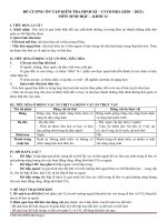 Đề cương ôn tập học kì 1 môn Sinh lớp 11 năm 2020 - 2021 THPT Linh Trung | Lớp 11, Sinh học - Ôn Luyện