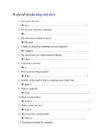 Tải Bài tập viết lại câu môn Tiếng Anh lớp 6 số 2 - Rewrite the following sentences