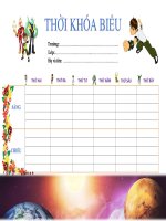 Mẫu thời khóa biểu đẹp Ben 10 Cho bé trai » Tài liệu miễn phí cho Giáo viên, học sinh.
