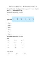 Tải Giải bài tập trang 70 SGK Toán 1: Luyện tập phép cộng, phép trừ trong phạm vi 7 - Giải bài tập Toán lớp 1