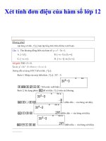 77 câu hỏi trắc nghiệm xét tính đơn điệu của hàm số lớp 12 có đáp án