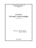 Bài giảng tổ chức công nghiệp 