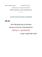 Một số biện pháp nâng cao chất lượng làm quen với toán cho trẻ lớp mẫu giáo lớn 