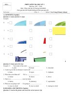 Tải Đề thi học kì 2 lớp 4 môn tiếng Anh trường TH Vân Trung, Bắc Giang năm học 2017-2018 có đáp án - Đề thi học kì 2 lớp 4 môn tiếng Anh có đáp án