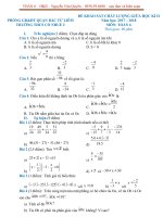 Đề kiểm tra học kì 2 môn toán lớp 6 năm học 2017-2018 trường THCS cổ nhuế | Toán học, Lớp 6 - Ôn Luyện