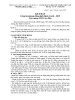 kịch bản phòng dịch covid19 tập huấn những việc cần làm để phòng dịch khi hs đi học trở lại  thcs an phú  quận 2