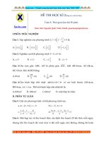 Đề  thi học kì 2 toán 8- có bổ sung trắc nghiệm và đáp án chi tiết- Bản đẹp – Xuctu.com