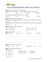 Bài tập nghỉ dịch lớp 5 môn Toán - Đề số 5