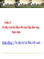 Bài giảng Âm nhạc 1 bài 23 Ôn tập hát Bầu trời xanh Tập tầm vông | Âm nhạc, Lớp 1 - Ôn Luyện